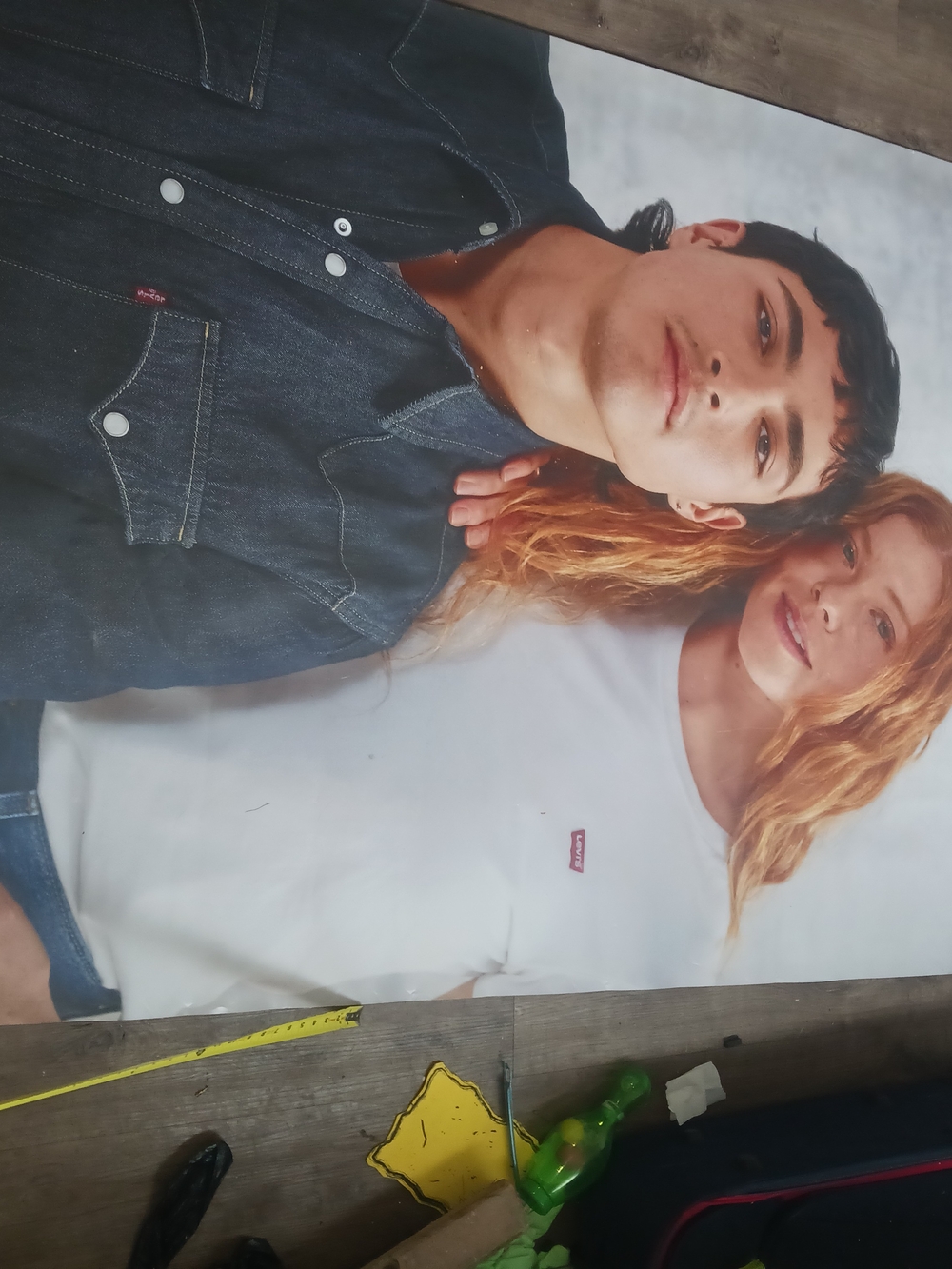 Levi's White Crew Neck Tee – Classic Casual Home Art Poster